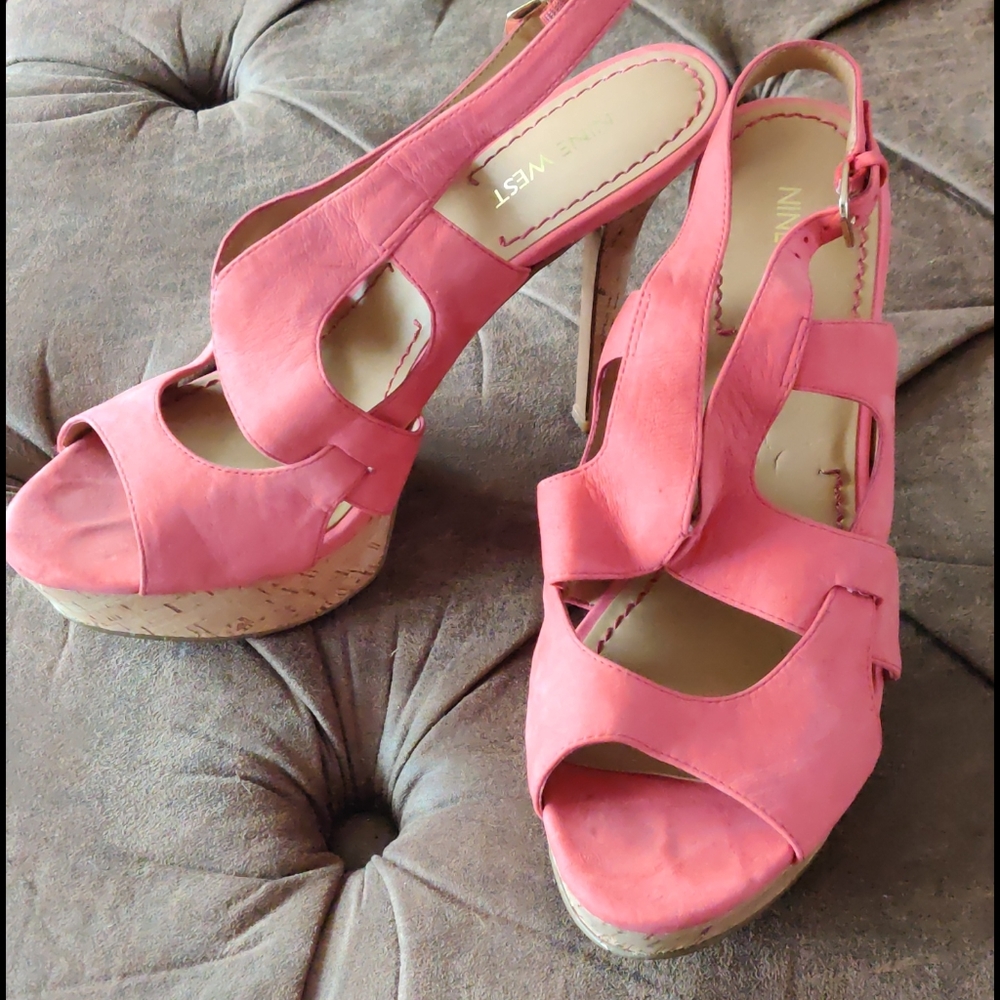 Pink Leather High Heals